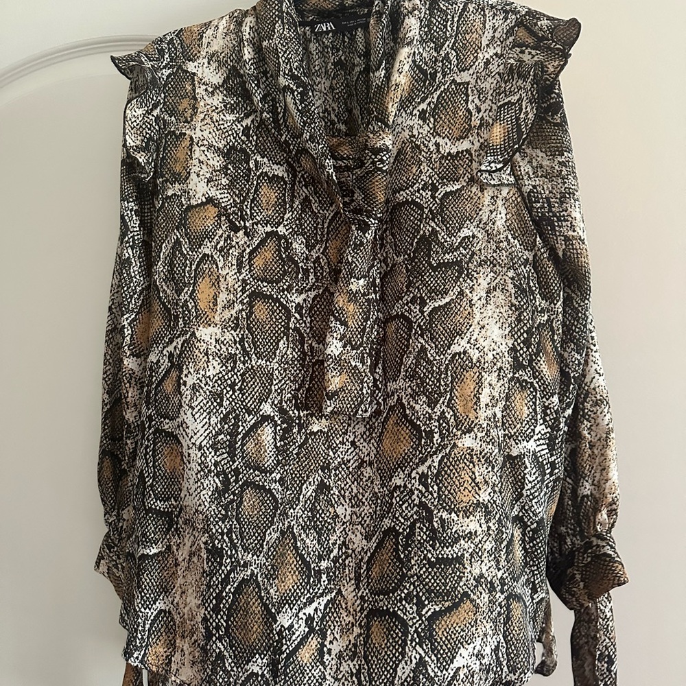 Zara Snake Print Blouse